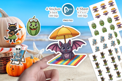 Big Eye Summerween Beach Party Sticker Product Image 1