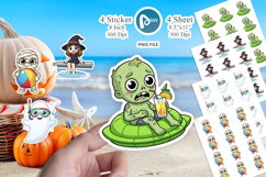 Big Eye Summerween Pool Party Sticker Product Image 1