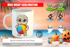Big Eye Summerween Pool Party Mug Wrap Product Image 1