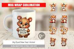 New Year's Animal Party Mug Wrap Product Image 1