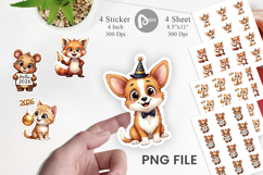 New Year's Animal Party Sticker Product Image 1