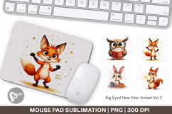 New Year's Animal Party Mouse Pad Product Image 1