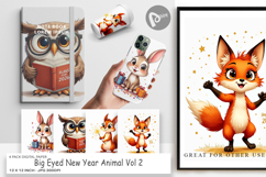 Big-Eyed Animal Party Digital Paper Product Image 1