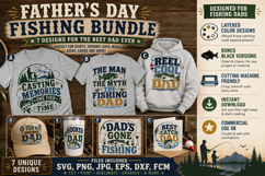 Fishing Dad SVG Bundle | Father’s Day Fishing Quotes Product Image 1