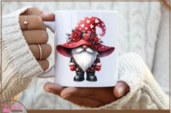 Valentine Gnome png, Watercolor Valentine gnome Product Image 2