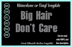 Big Hair Dont Care Rhinestone or Vinyl SVG Template - Afro Product Image 1