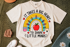 Big Heart Little Minds Teacher PNG, Teacher Rainbow Product Image 2
