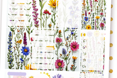 Big Planner Stickers Floral art Cut files Wildflowers Flower Product Image 1