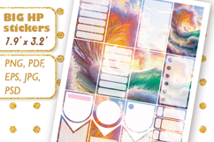 Big Planner Stickers Sea Ocean Summer vibes Colored Product Image 2