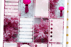 Big Planner Stickers Pink art winter Nature, Girl, Cut files Product Image 1