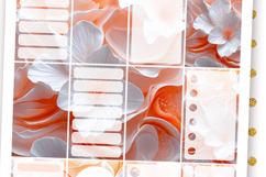 Big Happy Planner Stickers Orange flowers art Cut files Product Image 1