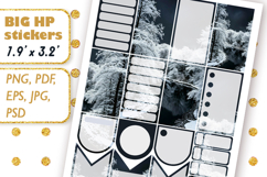 Big Planner Stickers Winter Forest Night Christmas Printable Product Image 2