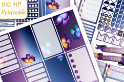 Personalized Butterfly Big Planner Sticker weekly Set Purple Product Image 2
