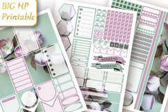 Big Planner Stickers Pink camellia Flowers print Product Image 2