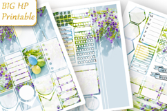 Big Happy Planner Stickers Blue flowers Easter eggs Spring Product Image 1