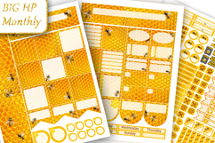 Big Happy Planner Stickers Monthly Bees Honey Nature print Product Image 1