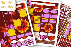 Big Happy Planner Stickers Monthly Burgundy, flowers, leaves Product Image 1