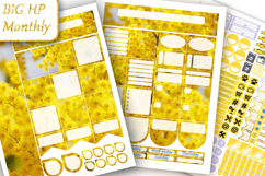 Big Monthly Planner Stickers Mimosa flower Floral background Product Image 1