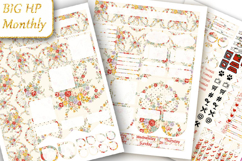 Big Happy Planner Stickers Monthly Ornament floral art Product Image 1
