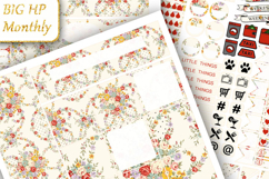 Big Happy Planner Stickers Monthly Ornament floral art Product Image 2