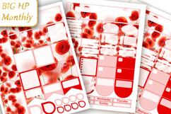 Big Happy Planner Stickers Monthly Poppy floral art Product Image 1
