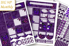 Big Happy Planner Stickers Monthly Purple Butterflies Nature Product Image 1