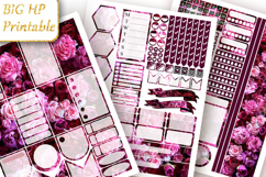 Big Happy Planner Stickers Purple roses print Flowers print Product Image 1