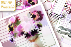 Big Happy Planner Stickers Violets flowers print Spring pdf Product Image 2