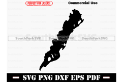 Big Indian Pond Maine Map Silhouette SVG PNG DX EPS PDF Product Image 1