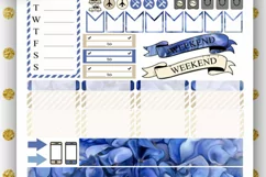 Weekly Planner Stickers Blue dress flower Girl Sticker Product Image 3
