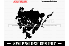 Big Sandy Lake Minnesota Map Silhouette Shape Design Product Image 1