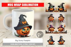 Mug Wrap Design Big Scary Pumpkin Product Image 1