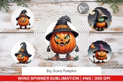 Wind Spinner Big Scary Pumpkin Product Image 1