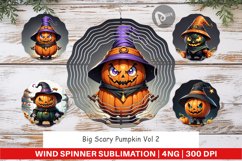 Wind Spinner Big Scary Pumpkin Product Image 1