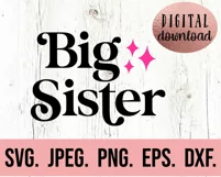 Little Sister - Big Sister - Middle Sister Matching SVG Product Image 2