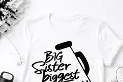 Big Sister Biggest Fan SVG | Cheer Sister Megaphone Cut File Product Image 3