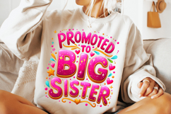 Promoted To Big Sister PNG, Big Sister Announcement PNG, Mom Product Image 1