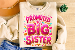 Promoted To Big Sister PNG, Big Sister Announcement PNG, Mom Product Image 3