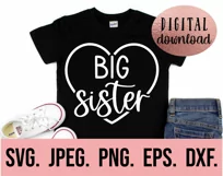 Little Sister - Big Sister - Middle Sister Matching SVG Product Image 5