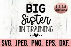 Big Sister In Training SVG - Promoted To Big Sister Sibling Product Image 1