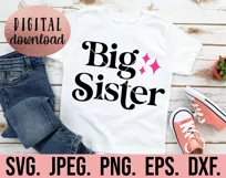 Little Sister - Big Sister - Middle Sister Matching SVG Product Image 7