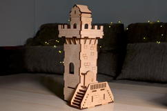 Big Tower of the Castle - laser cut file, Glowforge pattern Product Image 4