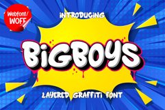 Bigboys | 3D Layered Graffiti Webfont for Bold Urban Design Product Image 1