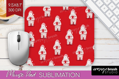 Bigfoot Xmas Mouse Pad Sublimation Christmas Mousepad PNG Product Image 1
