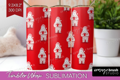 Bigfoot Xmas Tumbler Wrap Christmas Tumbler PNG Sublimation Product Image 1