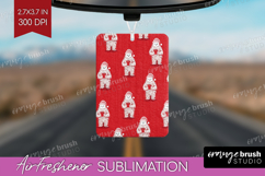 Bigfoot Xmas Air Freshener PNG Christmas PNG Sublimation Product Image 1