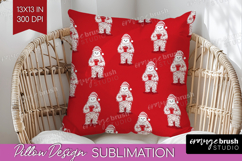 Bigfoot Xmas Pillow Sublimation Christmas Pillow Cover PNG Product Image 1