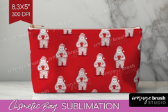 Bigfoot Xmas Cosmetic Bag Christmas Makeup Bag PNG Product Image 1
