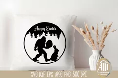 Bigfoot Sign SVG| Happy Easter SVG| Bigfoot Silhouette