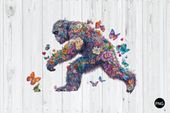 Bigfoot Floral Butterflies PNG, Bigfoot PNG Product Image 1